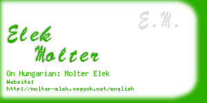 elek molter business card